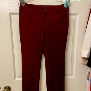 Ann Taylor Maroon Staight Leg Dress Pants